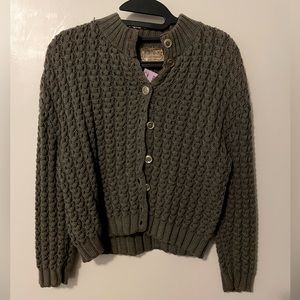 Vintage wool knit cardigan